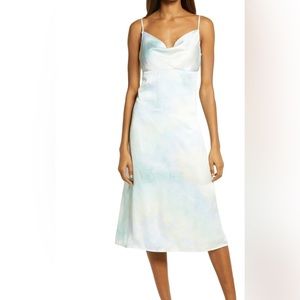 Lulus Tie Dye Cowl Neck Dress